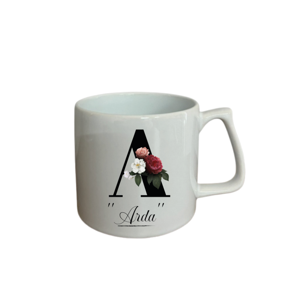 a Botanical – Lüx Kupa Harfli Çiçekli - Görsel 1